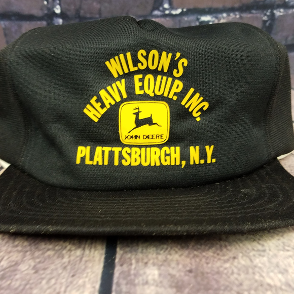 1980s John Deere Trucker Hat Snapback Cap USA Made main image 6